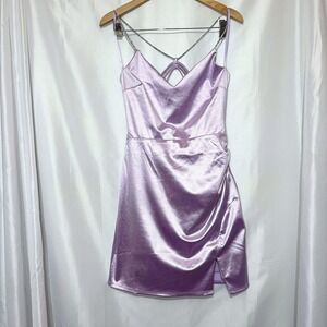 purple formal long dresses Light Purple Formal Satin Long Prom Dresses With Sleeves, MR7012